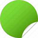 blank, circle, green, label, orange, round, sticker