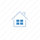 blue, home, store, mortgage, house