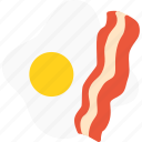 bacon, egg, food