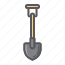 agricultural, build, dig, garden, shovel, spade, tool