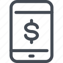 dollar, finance, mobile, nfc, pay, phone, smartphone