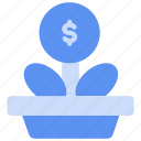 bukeicon, business, growth, money, tree