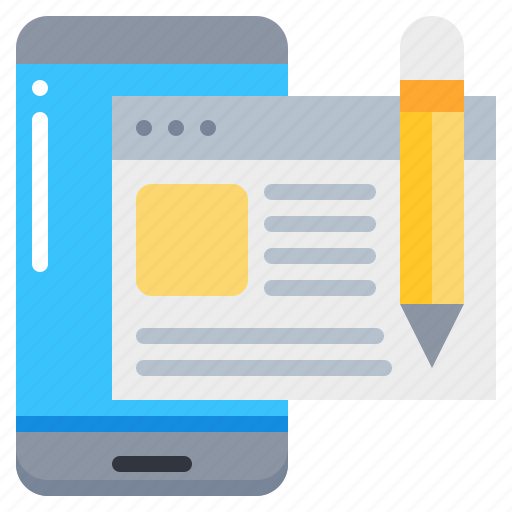 Note, pencil, smartphone, website icon - Download on Iconfinder