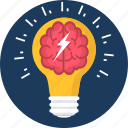 brain, creative, idea, lightbulb, spark, think