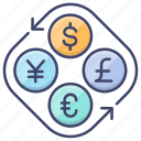 currency, dollar, euro, exchange