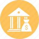 bag, bank, column, dollar, forum, guarantor