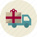 car, delivery, present, truck, gift, shipping, transportation