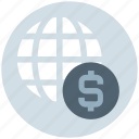 business, cash, dollar, globe, money, payment, world