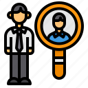 glass, hire, magnifying, recruitment, search, select