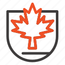 canada, leaf, security, shield