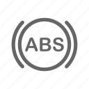 abs, alert, antilock, brake, car, dashboard