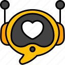 message, chat, bot, love, heart, chatbot, communication