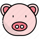 pig, animal, farm, mammal, zodiac, chinese, animal head