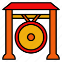 gong, instrument, chinese, new, year