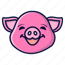 animal, animal head, farm, pig