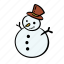 snowman, snow, winter, christmas, xmas, cold