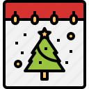 calendar, christmas, date, day, tree