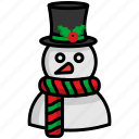 christmas, cold, snow, snowman, winter