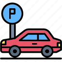 car, parking, sign, transport, vehicle, auto