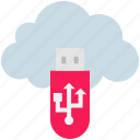 cloud, computing, data, pendrive, storage, usb