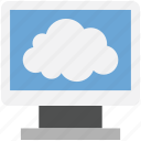 cloud, computing, internet, monitor, online