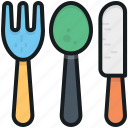 cutlery, fork, knife, spoon, utensils