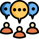 chat, communication, group, meeting, message, people, talk