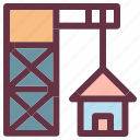 building, construction, crane, estate, house, real, tower