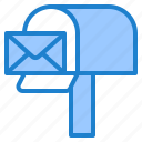 blue, contact, email, inbox, letter, mail, mailbox