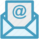 at, email, letter, message, sheet