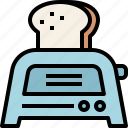 bread, breakfast, cooking, food, gastronomy, kitchen, toaster