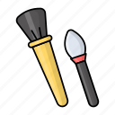 brushes, buffing brush, small, face makeup, cosmetics, beauty