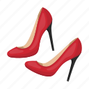 design, heel, model, red, shoes, women&#x27;s