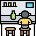 bar, drink, alcohol, counter, restaurant