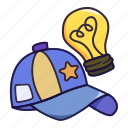 hat, creative, innovation, bulb, smart