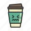 coffee, cup, emoji, emoticon, emotion, expression 