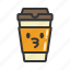 coffee, cup, emoji, emoticon, emotion, expression 