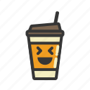 coffee, cup, emoji, emoticon, emotion, expression