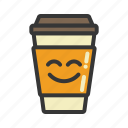 coffee, cup, emoji, emoticon, emotion, expression