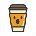 coffee, cup, emoji, emoticon, emotion, expression