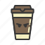 coffee, cup, emoji, emoticon, emotion, expression 