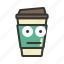 coffee, cup, emoji, emoticon, emotion, expression 