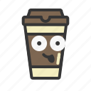 coffee, cup, emoji, emoticon, emotion, expression