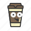 coffee, cup, emoji, emoticon, emotion, expression 