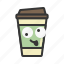 coffee, cup, emoji, emoticon, emotion, expression 