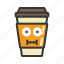 coffee, cup, emoji, emoticon, emotion, expression 