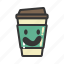 coffee, cup, emoji, emoticon, emotion, expression 