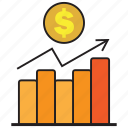 chart, dollar, business, finance, graph, money