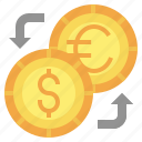 exchange, currency, money, dollar, euro