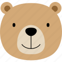 bear, animal, face, wild, cute, funny, cartoon